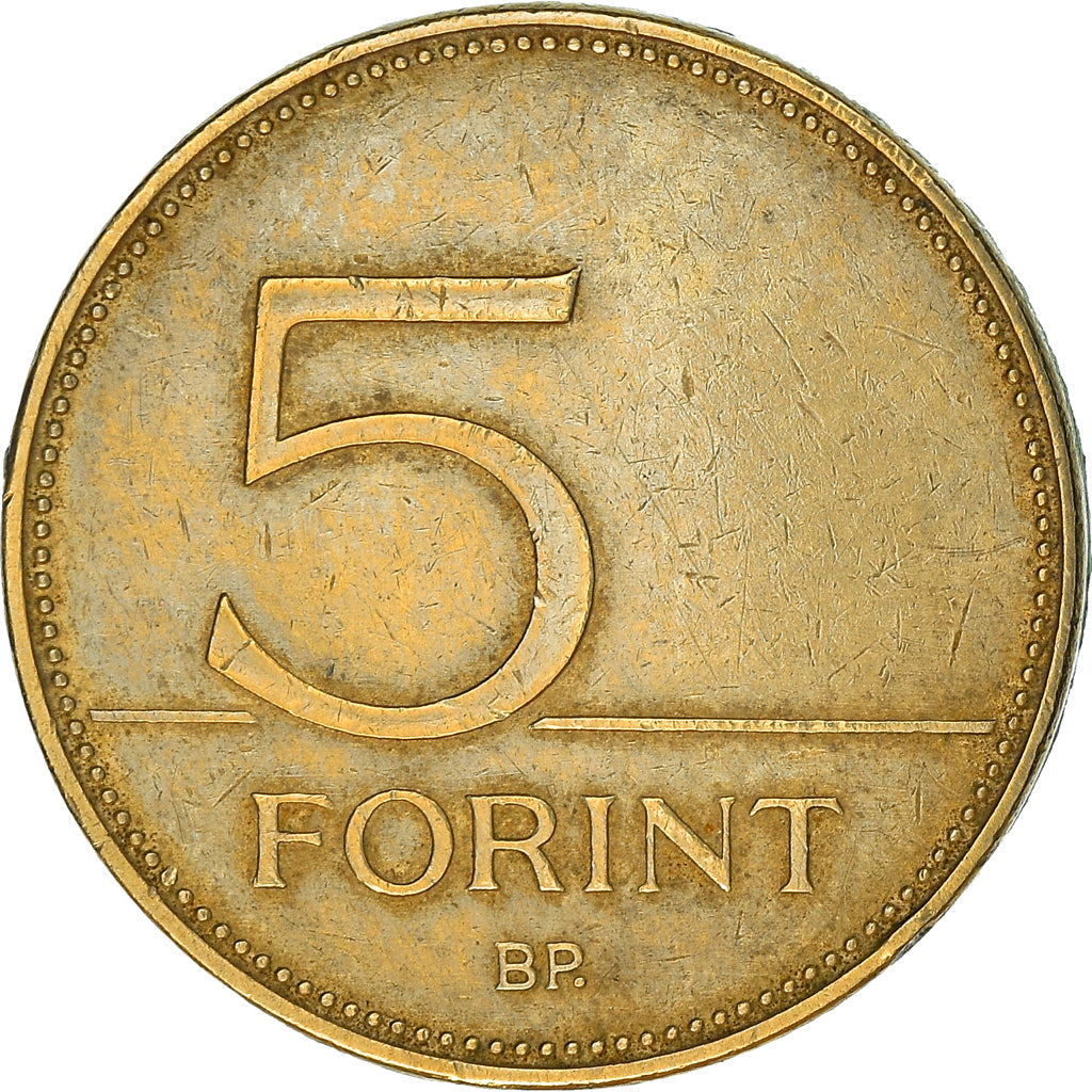 Moneta, Ungheria, 5 Forint, 2006, Budapest, MB+, Nichel-ottone, KM:694