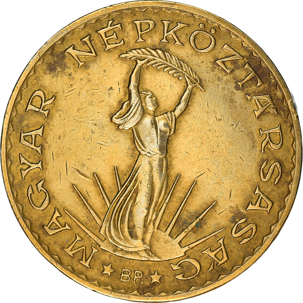 Moneta, Ungheria, 10 Forint, 1984, MB+, Alluminio-bronzo, KM:636