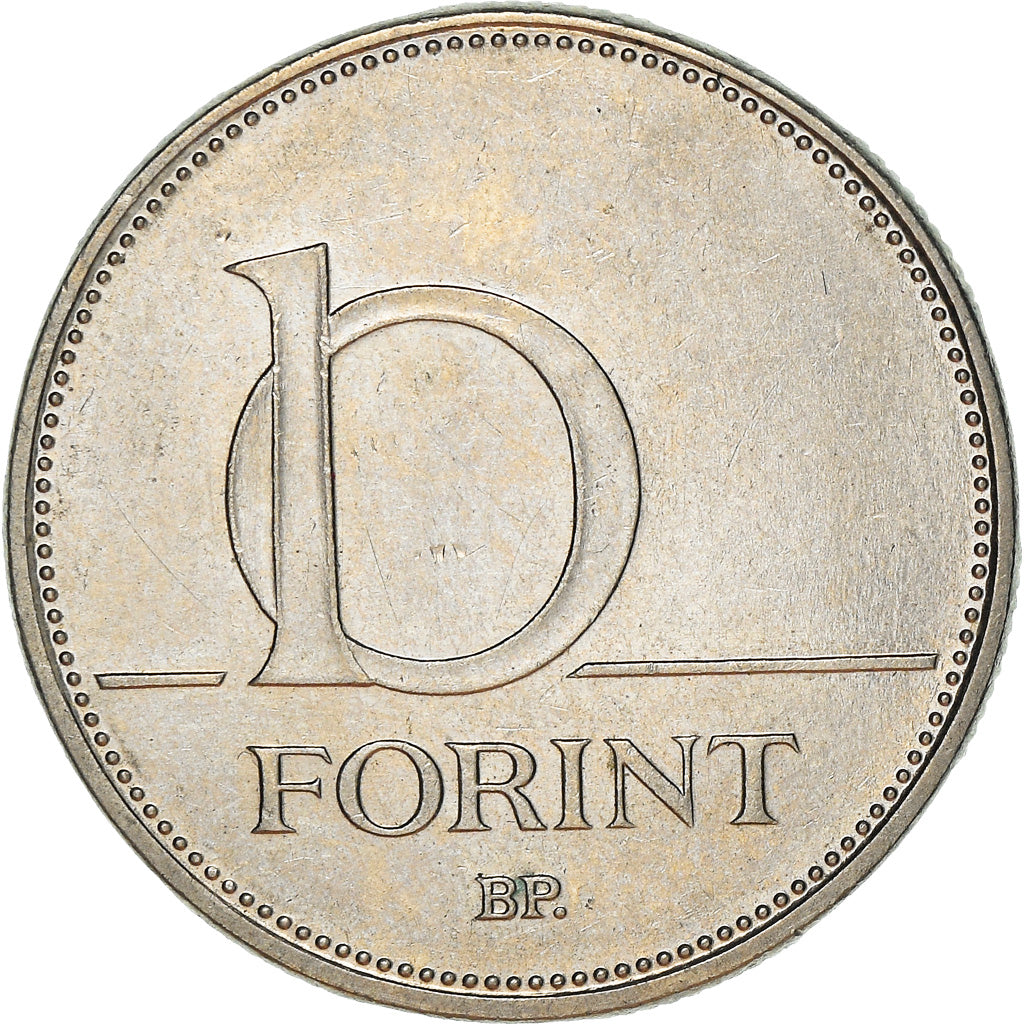Coin, Hungary, 10 Forint, 1993, Budapest, AU(50-53), Copper-nickel, KM:695