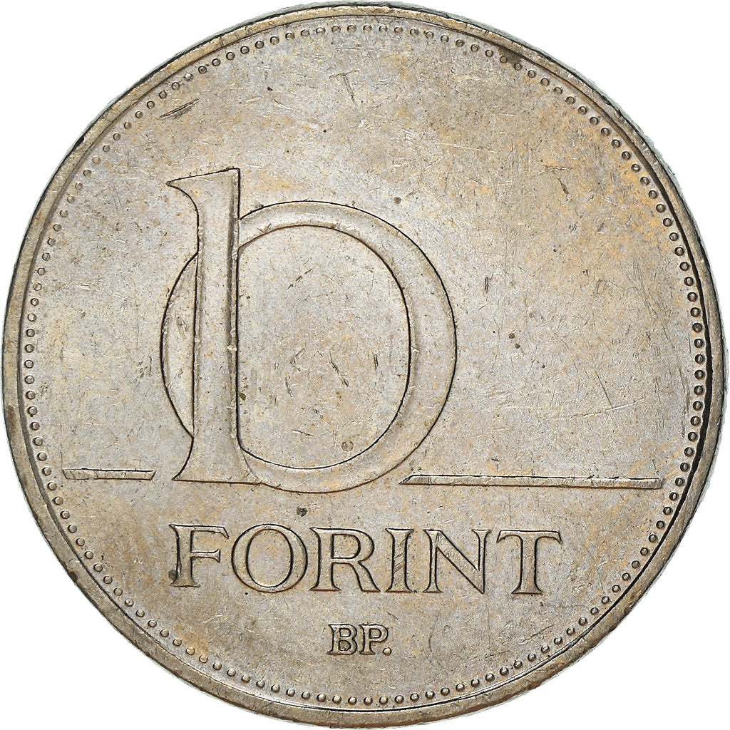Moneta, Ungheria, 10 Forint, 1995, BB+, Rame-nichel, KM:695