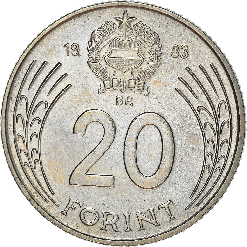 Münze, Ungarn, 20 Forint, 1983, Budapest, SS+, Copper-nickel, KM:630