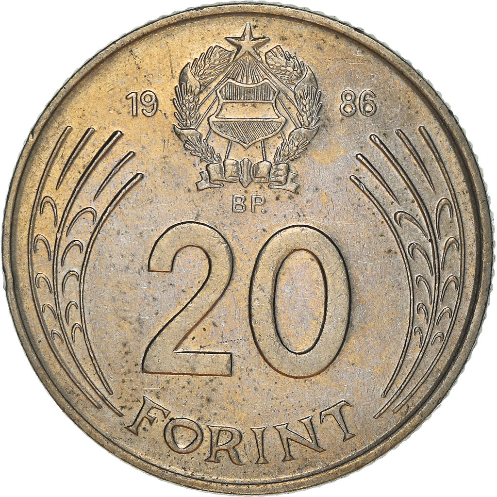 Münze, Ungarn, 20 Forint, 1986, Budapest, SS+, Copper-nickel, KM:630