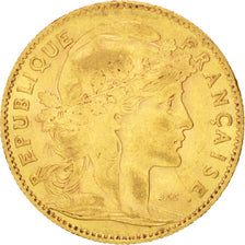 Francia, Marianne, 10 Francs, 1907, Paris, MB+, Oro, KM:846, Gadoury:1017