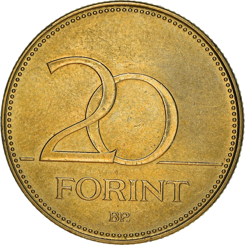 Moneta, Ungheria, 20 Forint, 1996, Budapest, SPL-, Nichel-ottone, KM:696