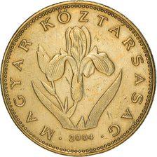 Coin, Hungary, 20 Forint, 2004, Budapest, AU(50-53), Nickel-brass, KM:696