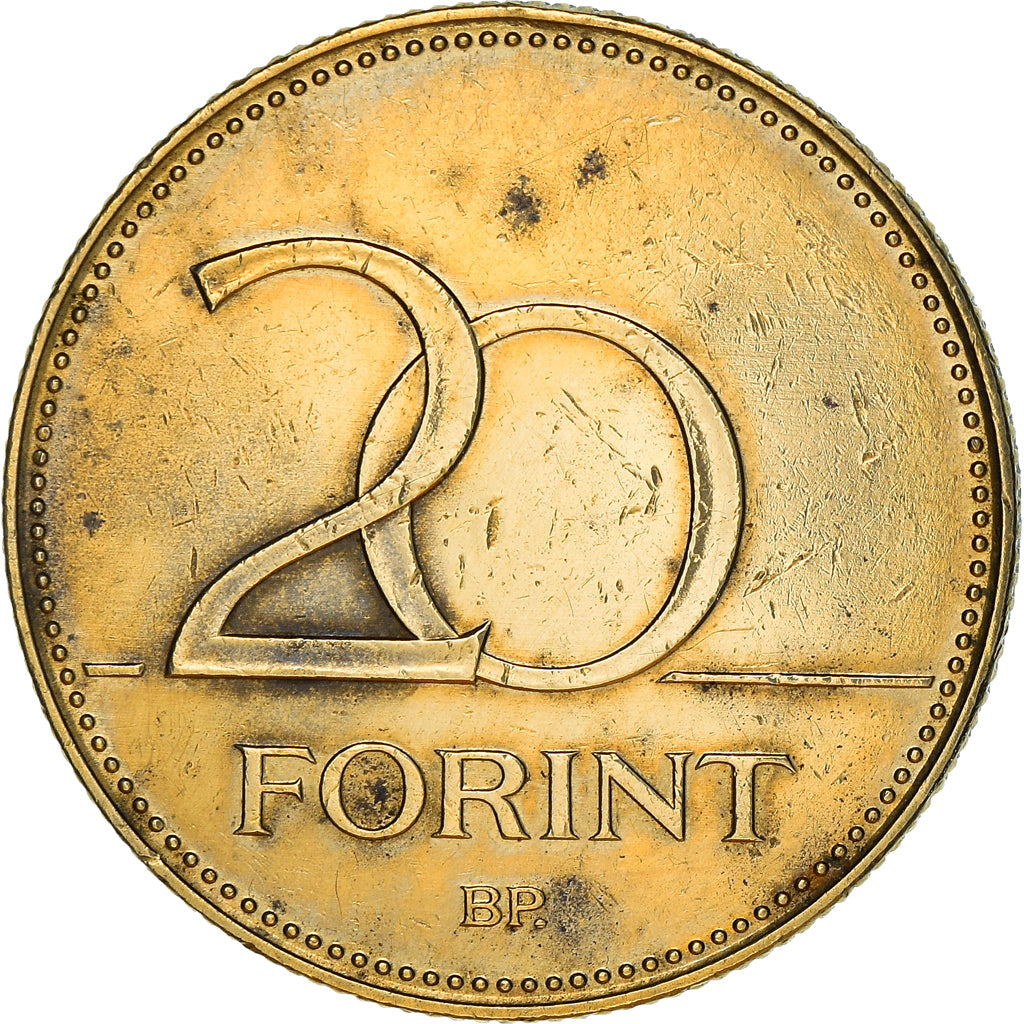 Coin, Hungary, 20 Forint, 2006, Budapest, VF(30-35), Nickel-brass, KM:696