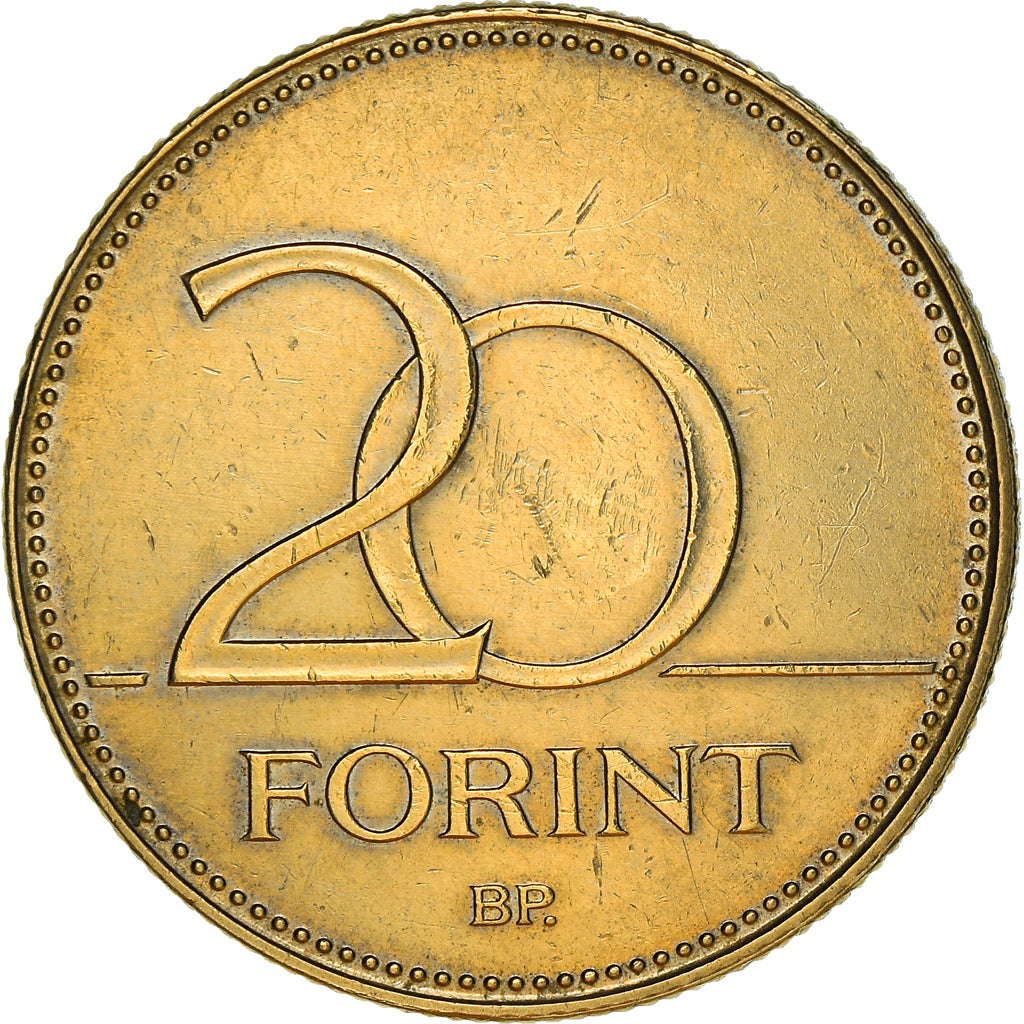 Coin, Hungary, 20 Forint, 2016, AU(50-53), Nickel-brass
