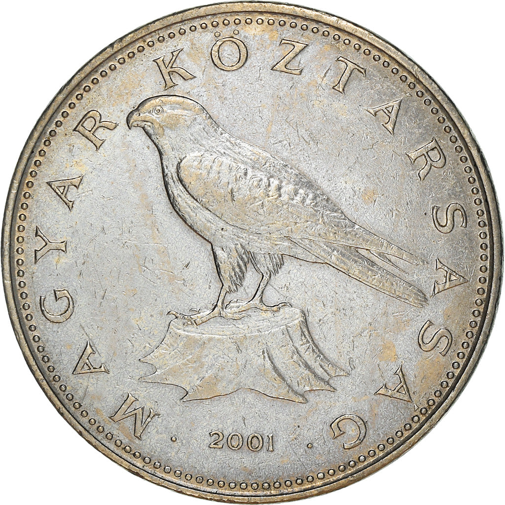 Coin, Hungary, 50 Forint, 2001, Budapest, AU(50-53), Copper-nickel, KM:697