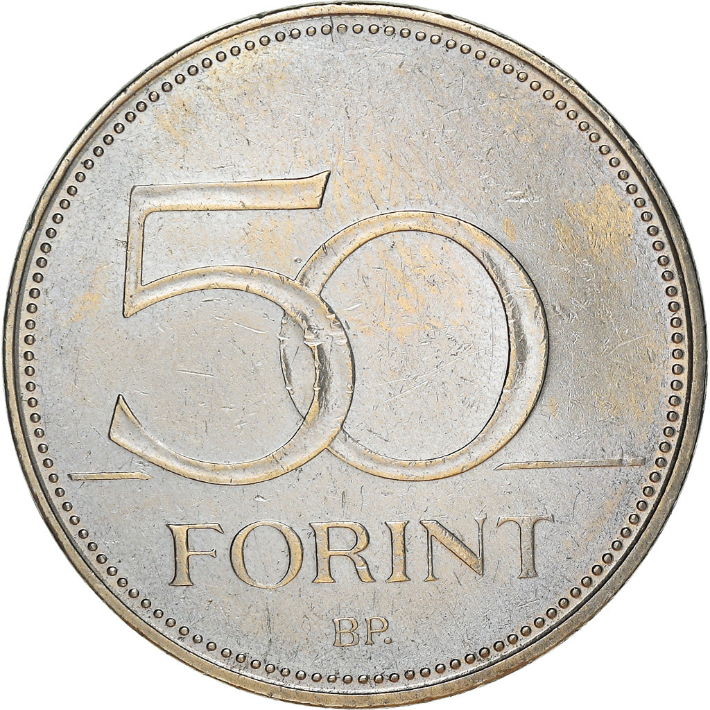Coin, Hungary, 50 Forint, 2004, Budapest, VF(30-35), Copper-nickel, KM:773