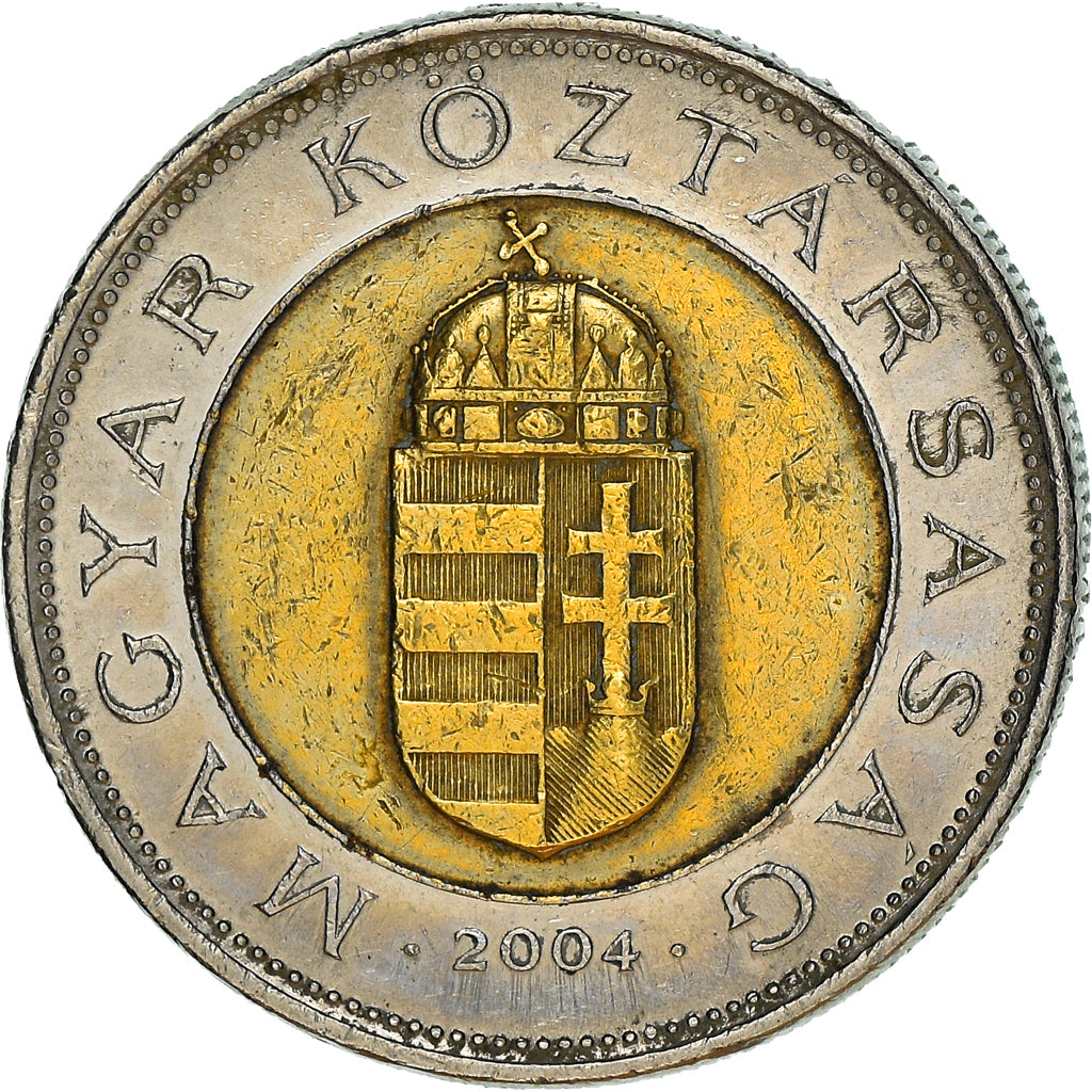 Coin, Hungary, 100 Forint, 2004, Budapest, VF(30-35), Bi-Metallic, KM:721