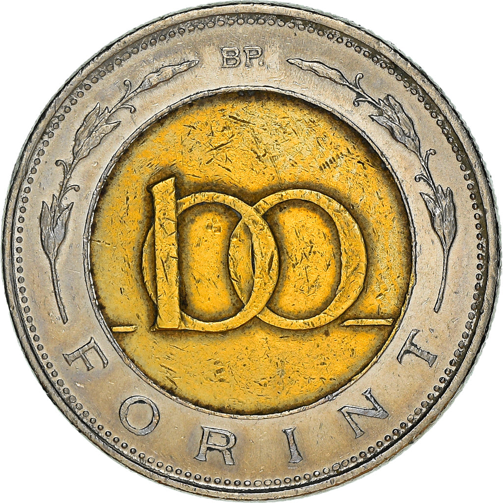 Coin, Hungary, 100 Forint, 2004, Budapest, VF(30-35), Bi-Metallic, KM:721