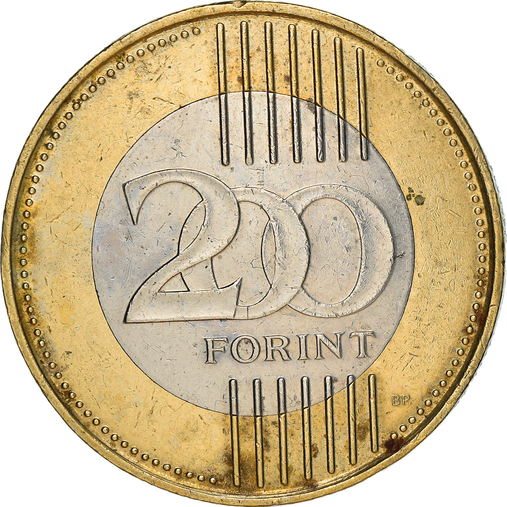 Coin, Hungary, 200 Forint, 2010, Budapest, VF(30-35), Bi-Metallic, KM:826
