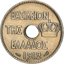 Moneta, Grecia, George I, 5 Lepta, 1912, SPL-, Nichel, KM:62