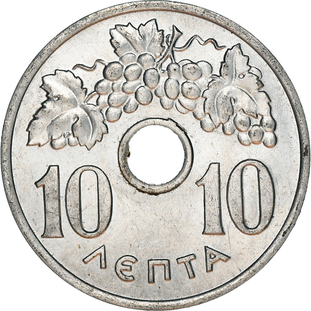 Coin, Greece, 10 Lepta, 1954, MS(60-62), Aluminum, KM:78