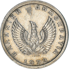Moneta, Grecia, 10 Lepta, 1973, MB+, Alluminio, KM:102