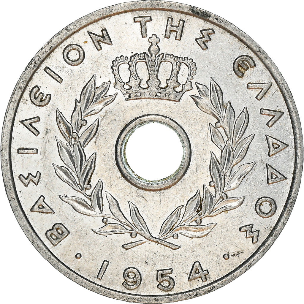 Coin, Greece, 20 Lepta, 1954, AU(55-58), Aluminum, KM:79