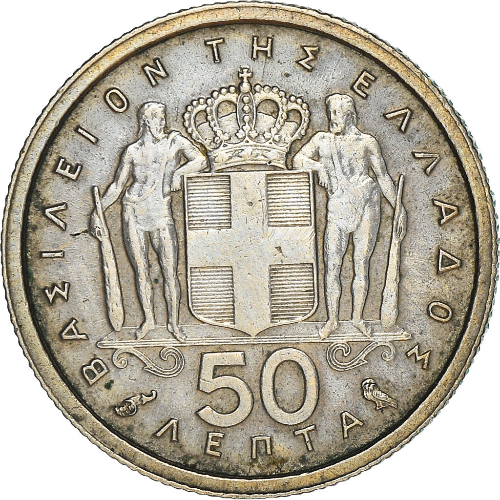 Coin, Greece, Paul I, 50 Lepta, 1959, AU(50-53), Copper-nickel, KM:80