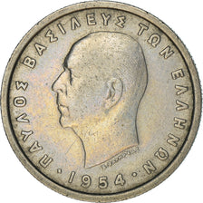 Coin, Greece, Paul I, Drachma, 1954, AU(50-53), Copper-nickel, KM:81