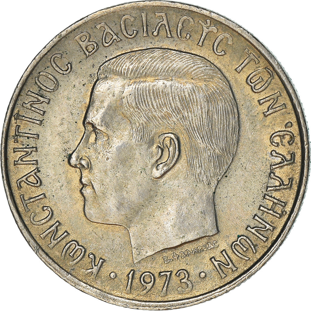 Munten, Griekenland, Constantine II, Drachma, 1973, ZF+, Copper-nickel, KM:98