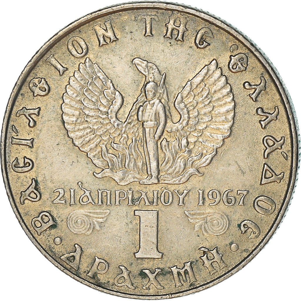 Munten, Griekenland, Constantine II, Drachma, 1973, ZF+, Copper-nickel, KM:98