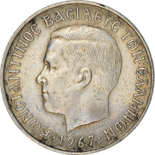 Coin, Greece, Constantine II, 2 Drachmai, 1967, VF(30-35), Copper-nickel, KM:99