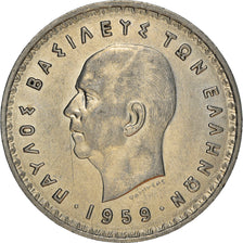 Coin, Greece, Paul I, 10 Drachmai, 1959, Paris, AU(50-53), Nickel, KM:84