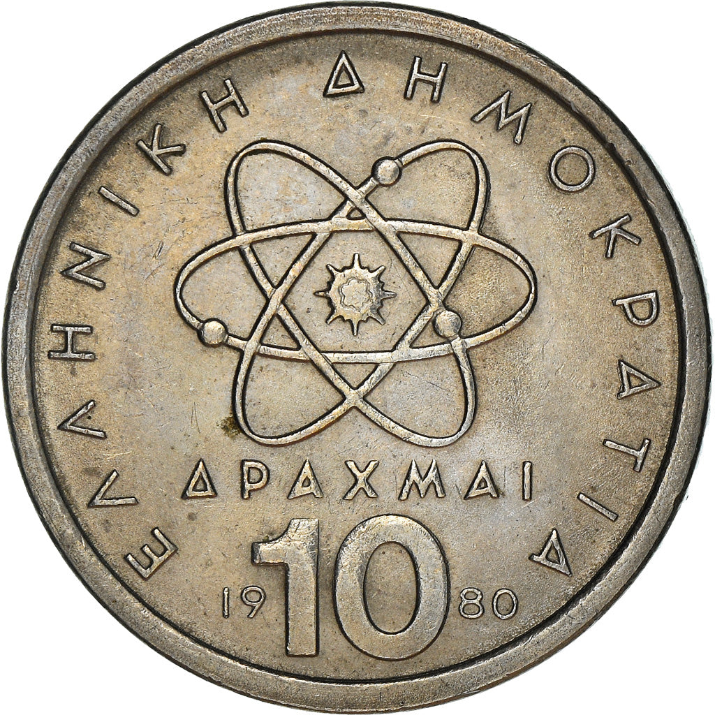 Monnaie, Grèce, 10 Drachmai, 1980, TTB+, Copper-nickel, KM:119