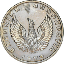 Moneda, Grecia, 20 Drachmai, 1973, BC+, Cobre - níquel, KM:112