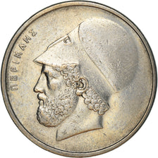 Moneta, Grecia, Pericles, 20 Drachmes, 1988, MB+, Rame-nichel, KM:133