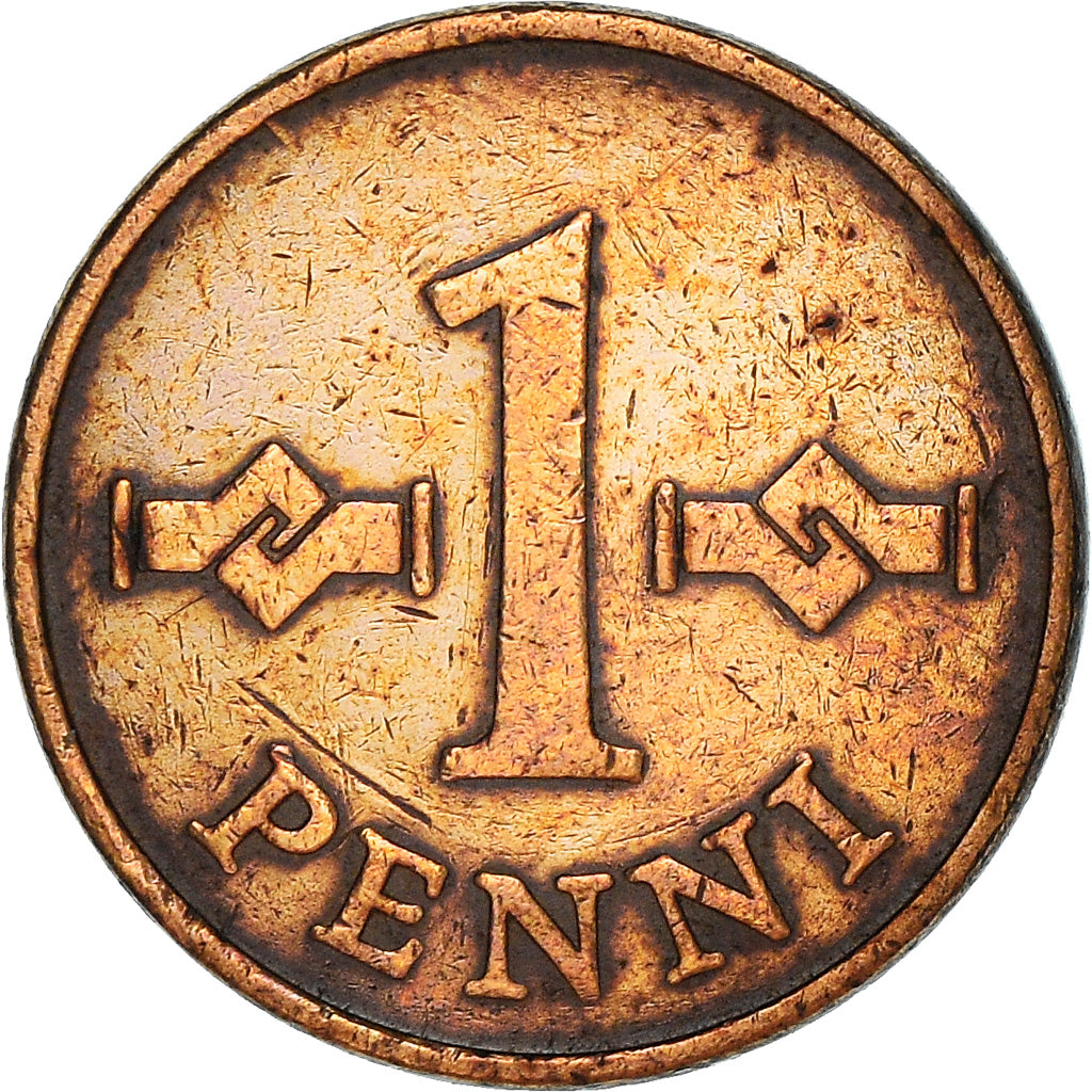 Coin, Finland, Penni, 1964, VF(30-35), Copper, KM:44