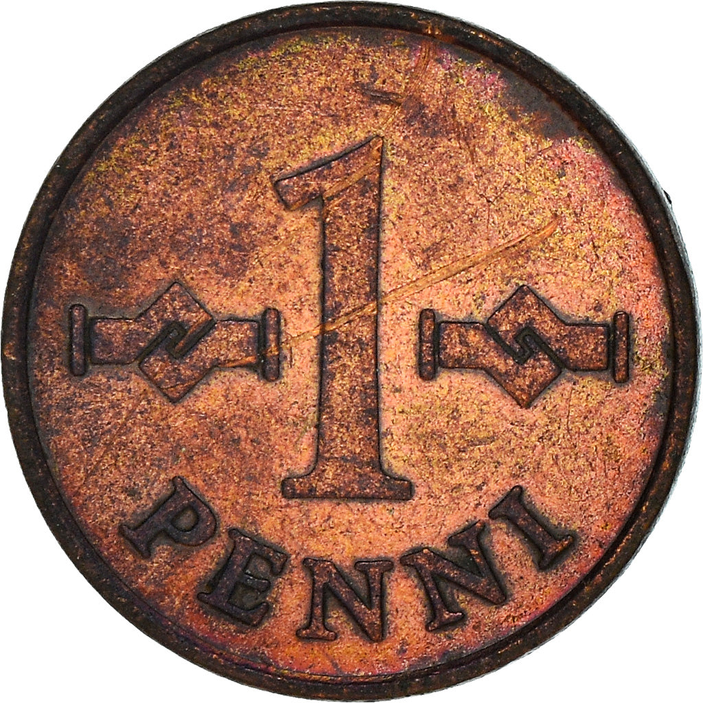 Coin, Finland, Penni, 1965, VF(30-35), Copper, KM:44