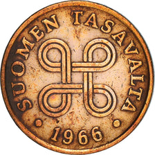 Moeda, Finlândia, Penni, 1966, VF(30-35), Cobre, KM:44
