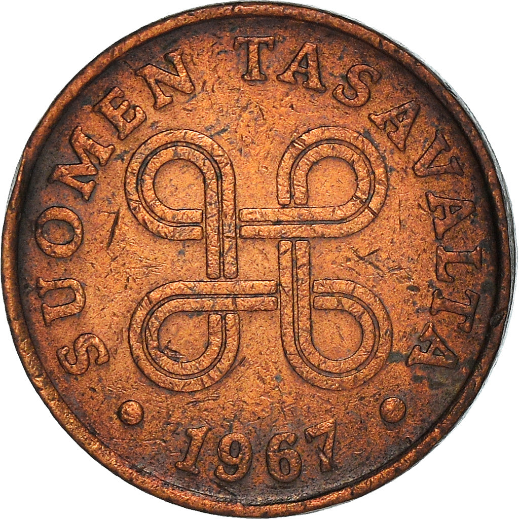 Coin, Finland, Penni, 1967, VF(30-35), Copper, KM:44