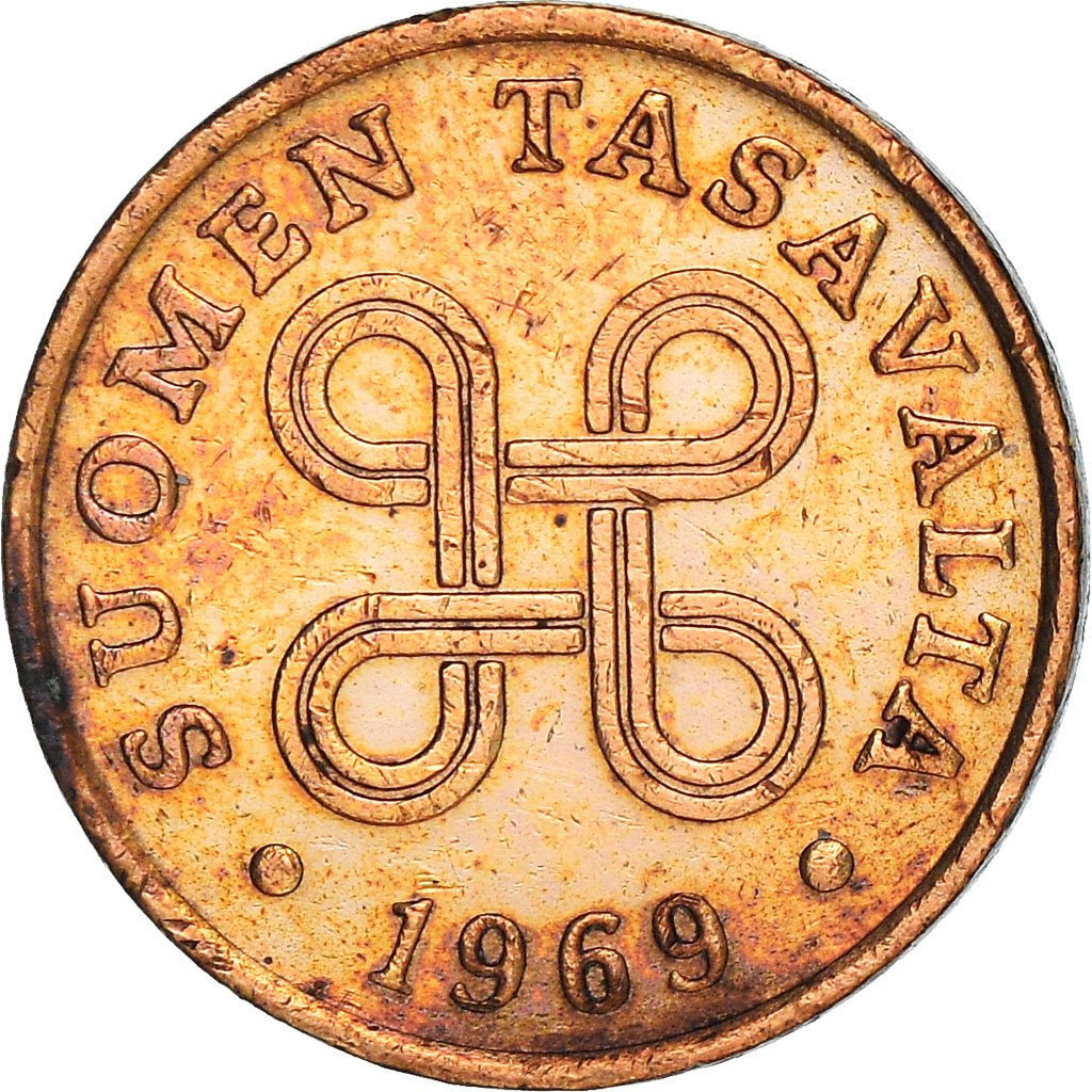 Coin, Finland, Penni, 1969, VF(20-25), Copper, KM:44