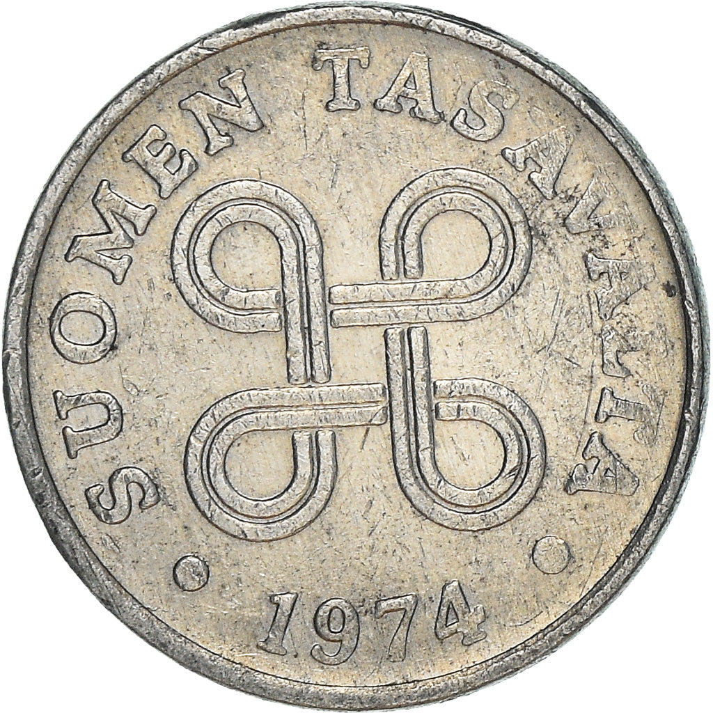 Coin, Finland, Penni, 1974, VF(30-35), Aluminum, KM:44a