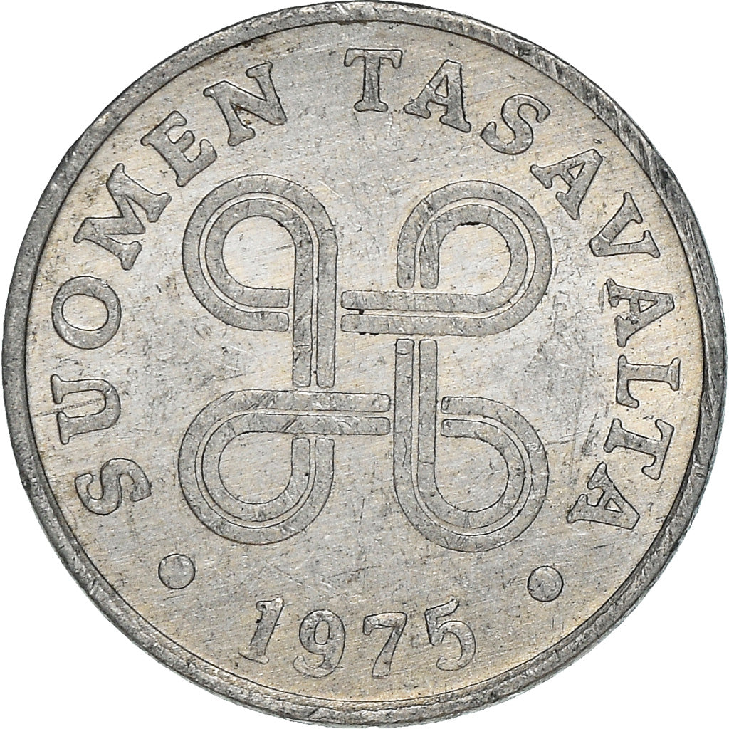 Coin, Finland, Penni, 1975, AU(55-58), Aluminum, KM:44a