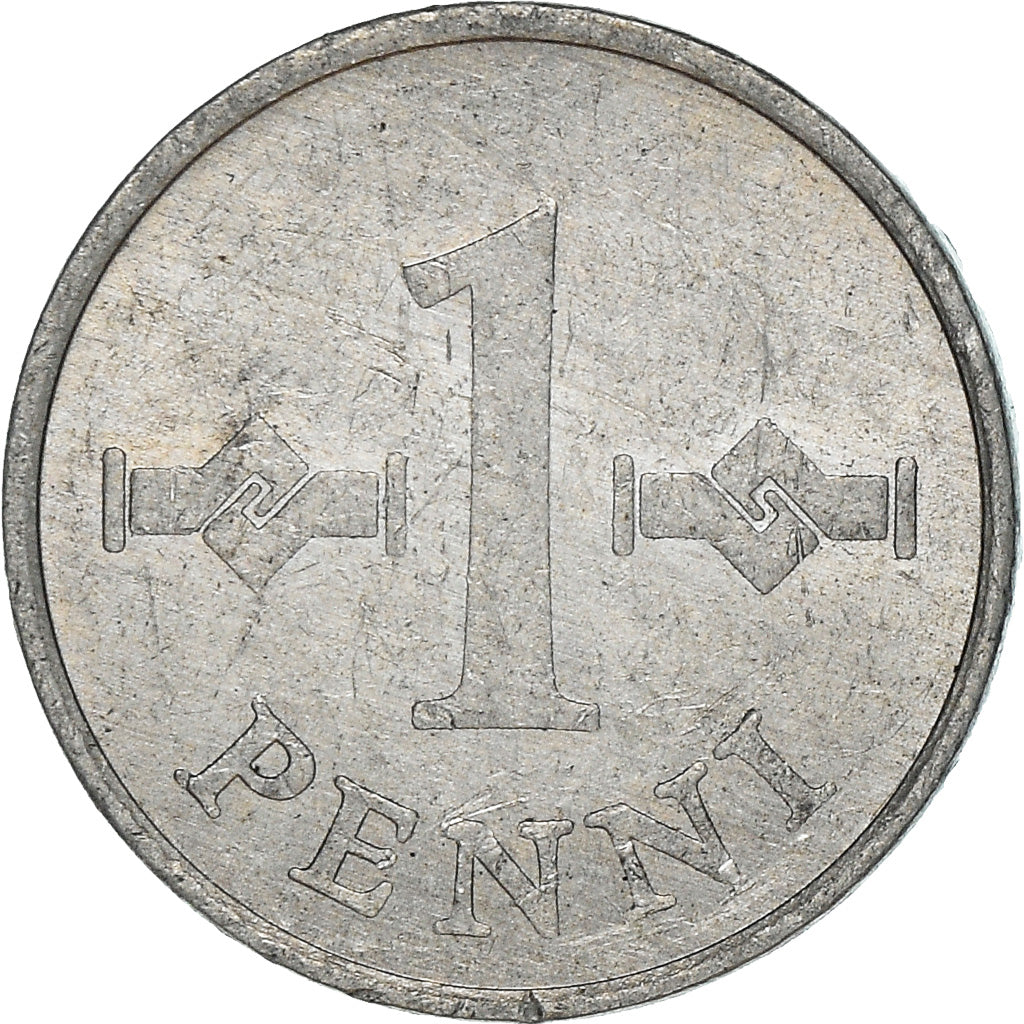 Coin, Finland, Penni, 1975, AU(55-58), Aluminum, KM:44a