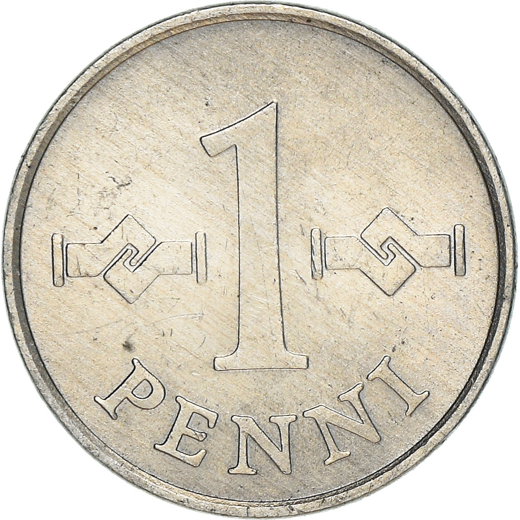 Coin, Finland, Penni, 1976, MS(60-62), Aluminum, KM:44a