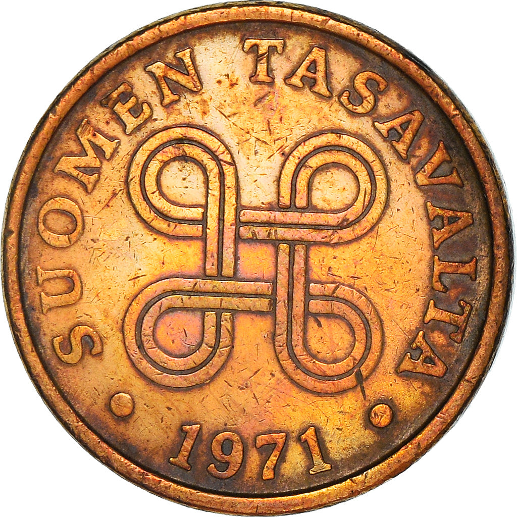 Coin, Finland, 5 Pennia, 1971, VF(30-35), Copper, KM:45