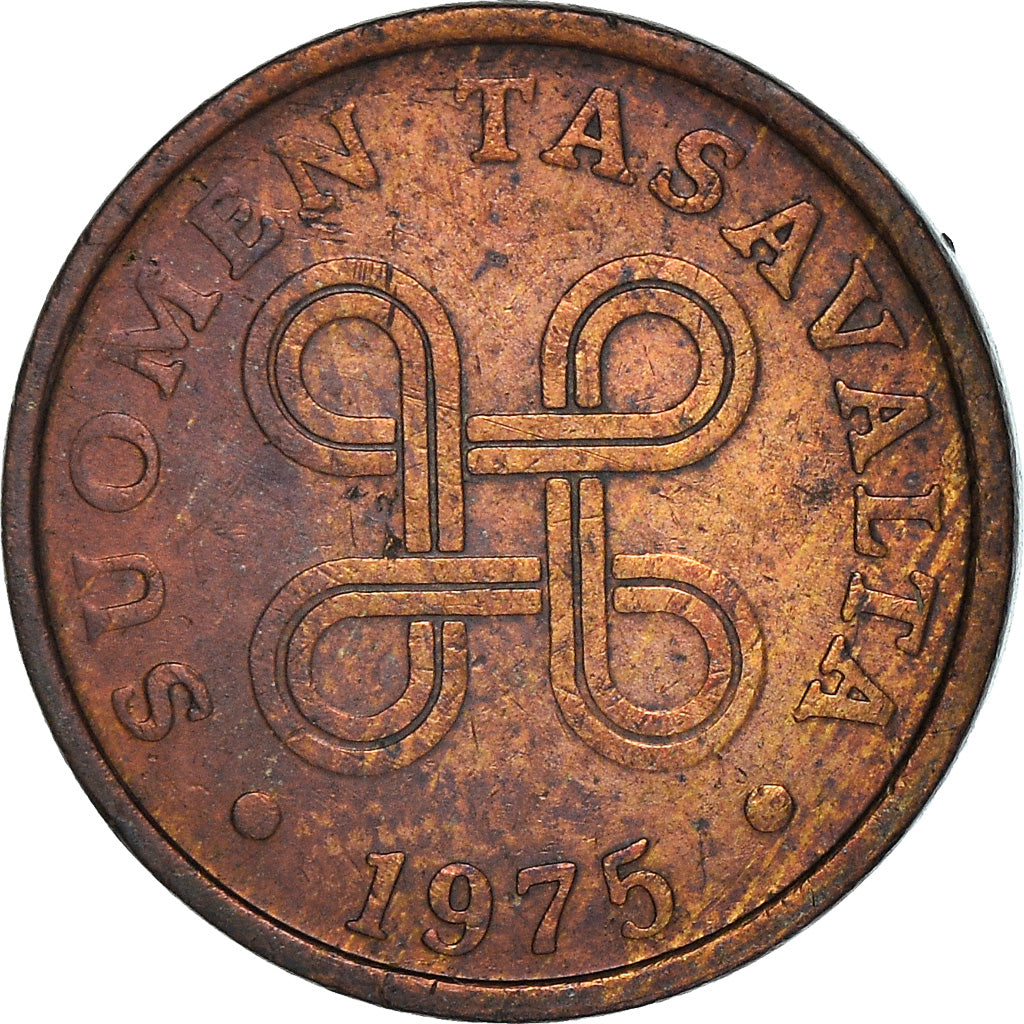 Coin, Finland, 5 Pennia, 1975, VF(30-35), Copper, KM:45