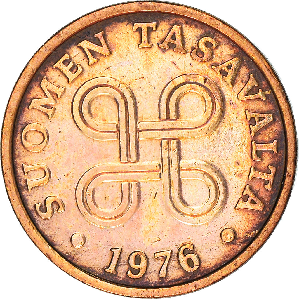 Coin, Finland, 5 Pennia, 1976, VF(30-35), Copper, KM:45