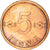 Moneda, Finlandia, 5 Pennia, 1976, BC+, Cobre, KM:45