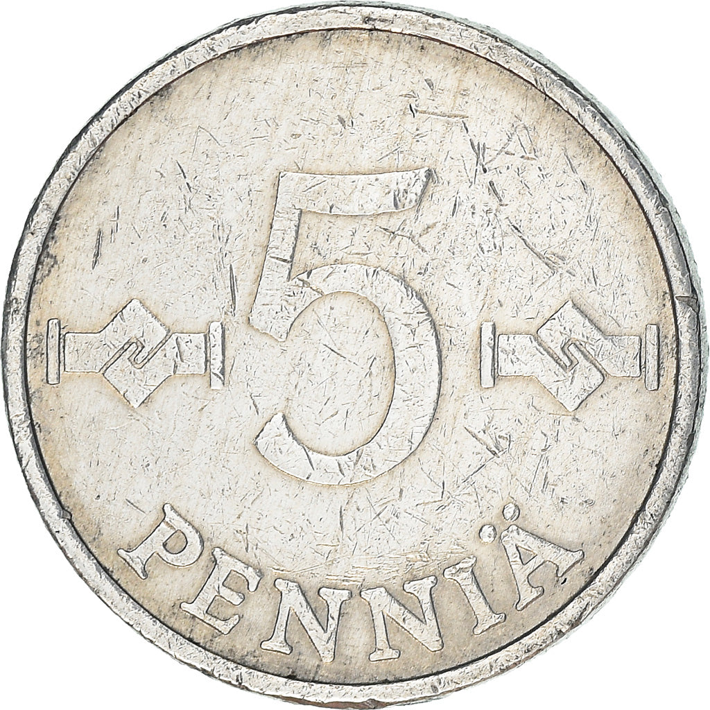 Coin, Finland, 5 Pennia, 1982, VF(30-35), Aluminum, KM:45a