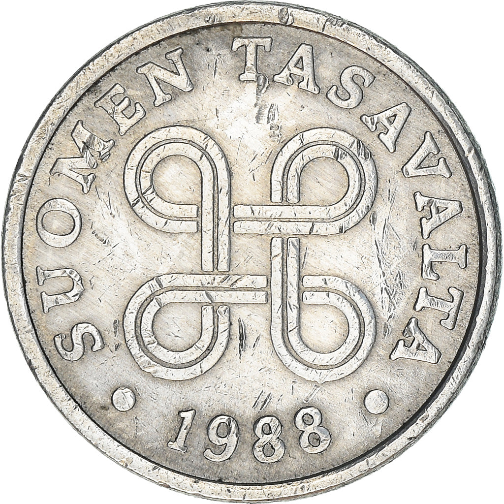 Coin, Finland, 5 Pennia, 1988, VF(30-35), Aluminum, KM:45a