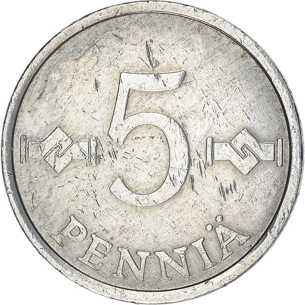 Coin, Finland, 5 Pennia, 1988, VF(30-35), Aluminum, KM:45a