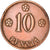 Moneta, Finlandia, 10 Pennia, 1921, MB+, Rame, KM:24