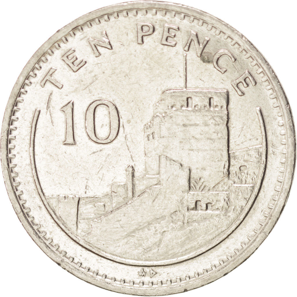 Monnaie, Gibraltar, Elizabeth II, 10 Pence, 1989, SUP, Copper-nickel, KM:23.1