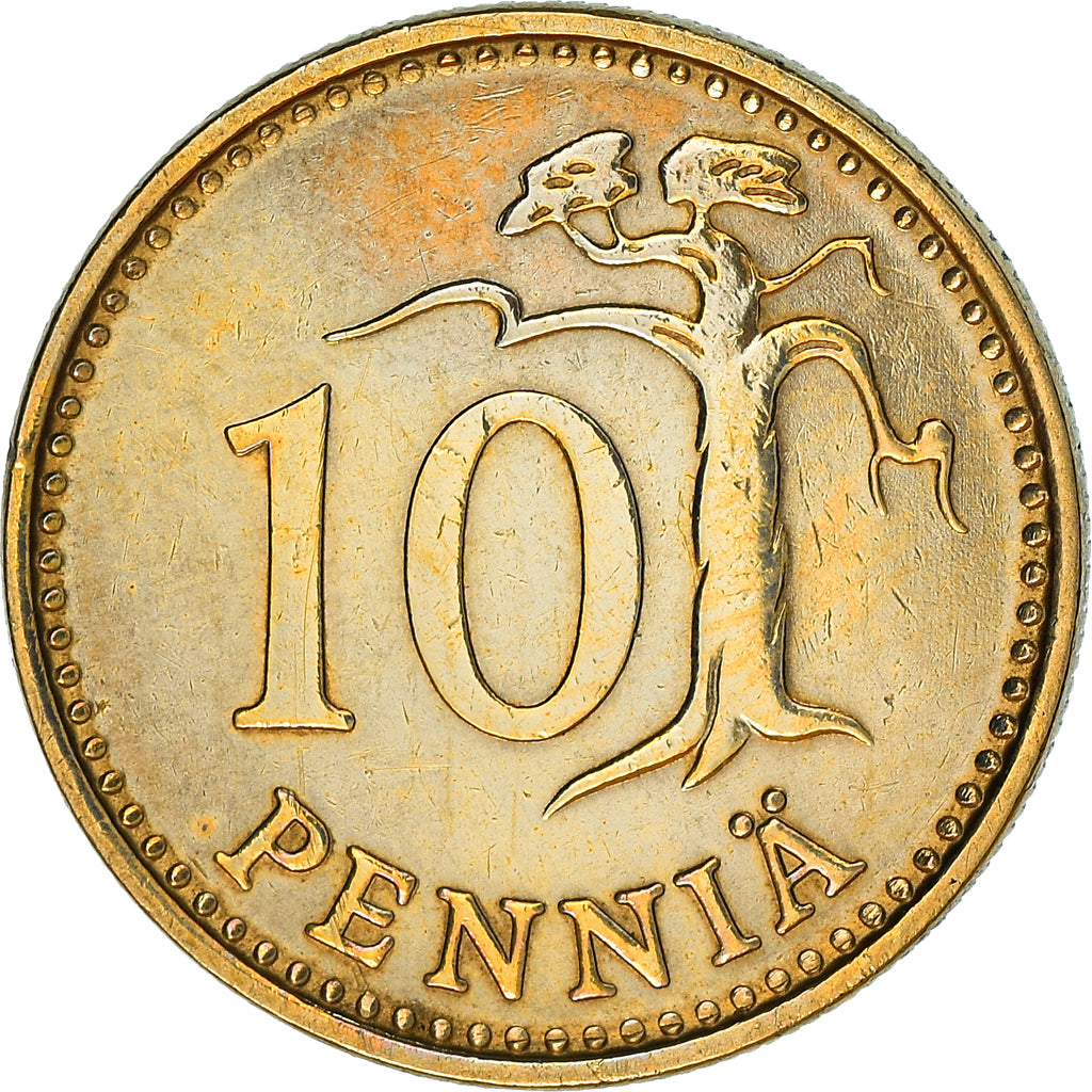 Monnaie, Finlande, 10 Pennia, 1973, TB+, Aluminum-Bronze, KM:46