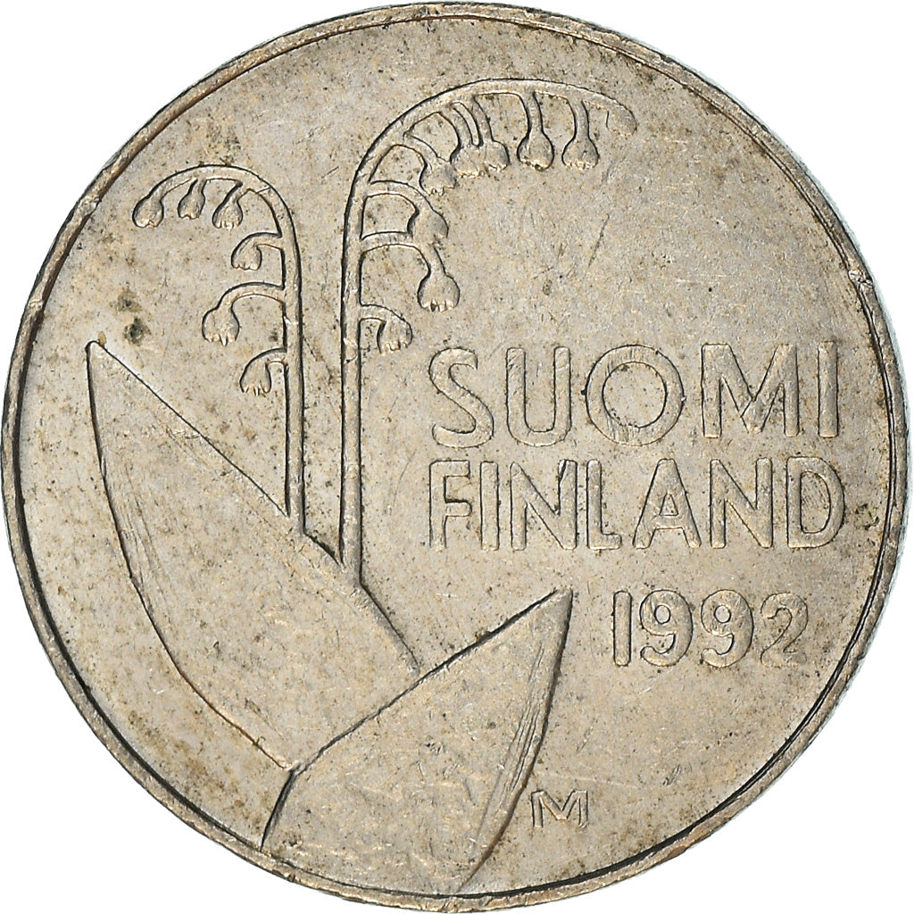 Coin, Finland, 10 Pennia, 1992, AU(50-53), Copper-nickel, KM:65