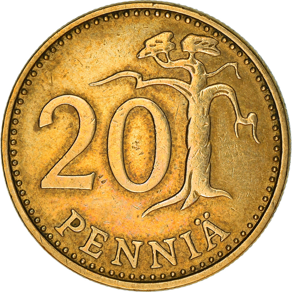 Monnaie, Finlande, 20 Pennia, 1974, TTB+, Aluminum-Bronze, KM:47